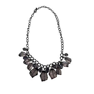 Paparazzi Chunky Dark Bead Necklace Statement Piece Costume Jewelry u